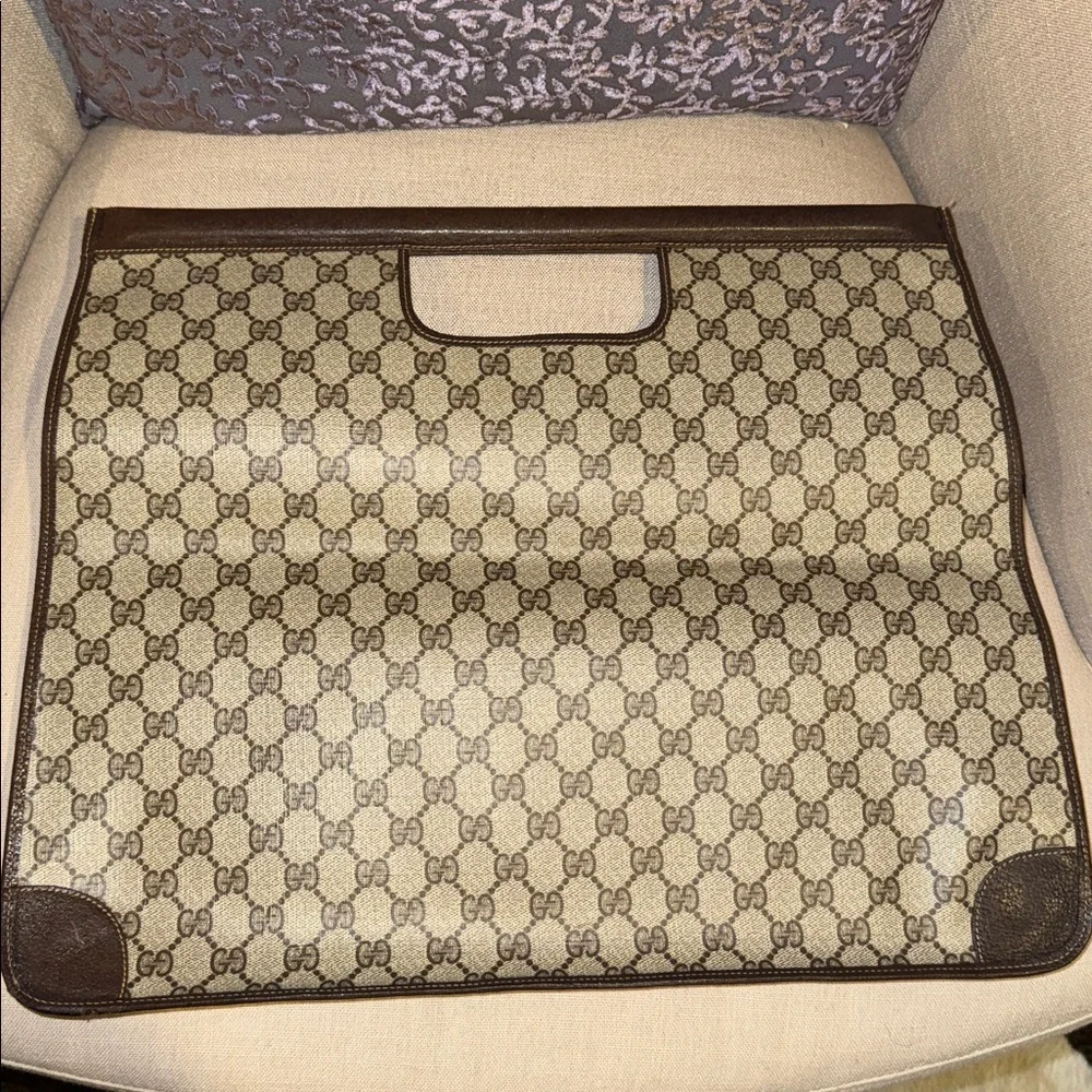 Authentic Vintage Gucci Monogram GG Plus Top Handle Bag